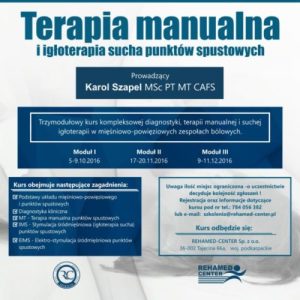 Terapia manualna i igłoterapia sucha punktów spustowych
